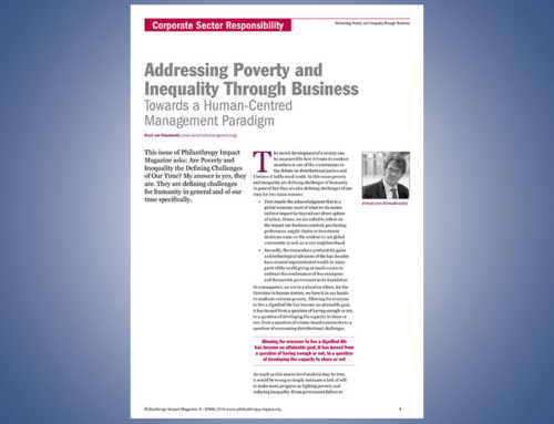 Addressing Poverty and Inequality through Business